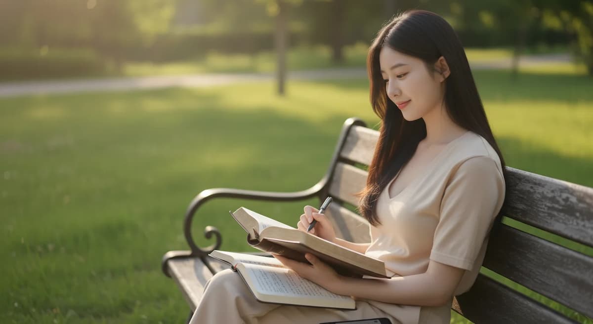 은혜노트를 사용하는 성도의 모습